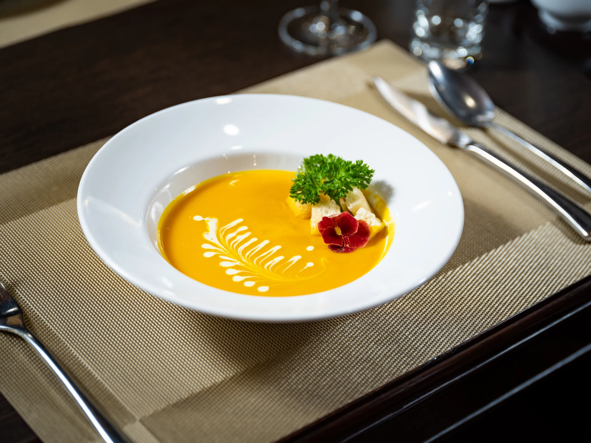 Set-menu dish served in the Aqua Elegance restaurant